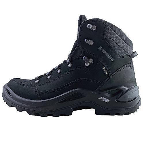 Lowa Womens Renegade GTX Mid Ws Nubuck Deep Black Boots 8.5 US