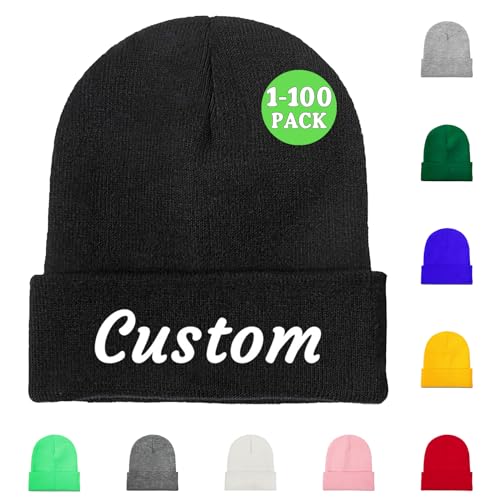 Custom Beanie Personalized Winter Hat for Men Add Your Photo/Logo/Text Personalized Gifts