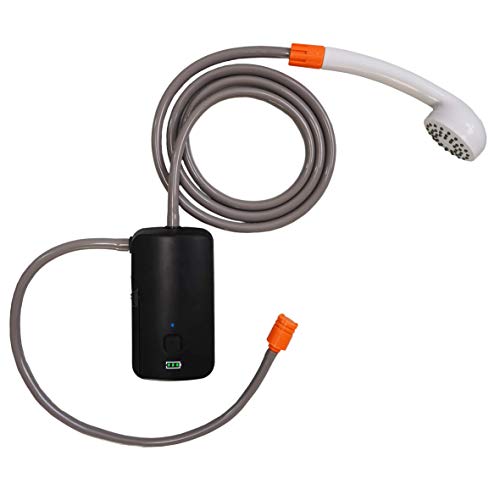 Portable Camping Shower Set, IPX6 Waterproof Built-in 4400mAh USB Rechargeable Battery Shower Pump for Family Camp Hiking Backpacking Travel Beach Pet Flowering, Rechargeable Outdoor Water System