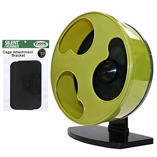 Silent Runner 12' Wide + Cage Attachment - Silent, Fast, Durable Exercise Wheel - Sugar Gliders, Degus, Rats, Hedgehogs, Prairie Dogs & Small Pets