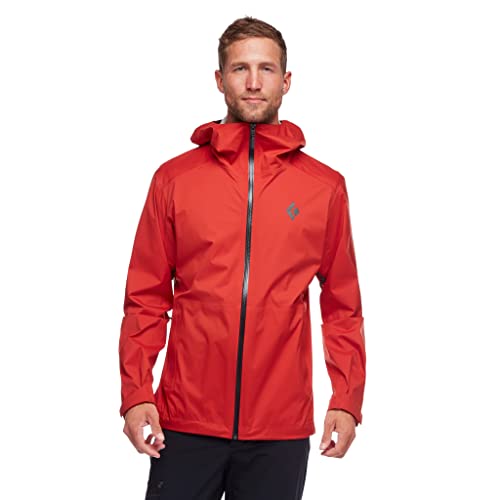 BLACK DIAMOND Equipment Men's Stretch Rain Shell - Red Rock - Large