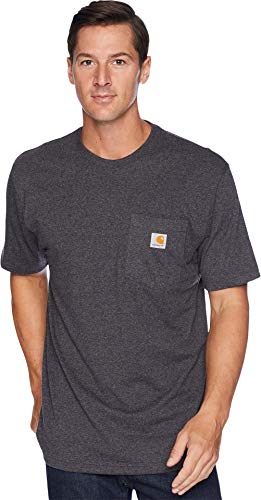 CarharttmensLoose Fit Heavyweight Short-Sleeve Pocket T-ShirtCarbon Heather2X-Large
