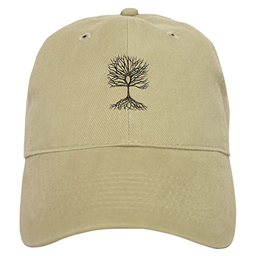 CafePress Ankh Tree of Life Baseball Cap with Adjustable Closure, Unique Printed Baseball Hat Khaki