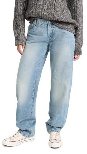 DL1961 Women's Ilia Barrel Relaxed Vintage Jeans, Aged Mid (Vintage), Blue, 26