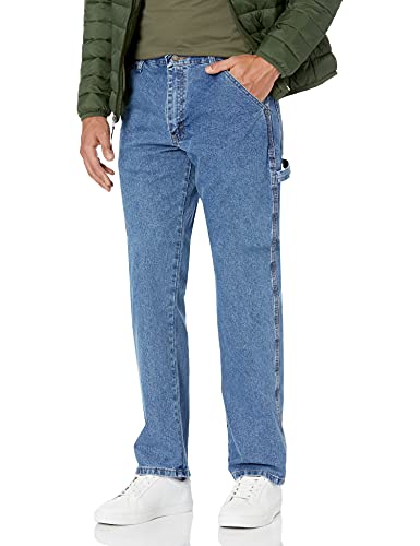 Wrangler Authentics Men's Classic Carpenter Jean, Antique Stone, 36W x 29L