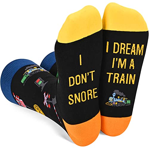Zmart Funny Socks Train Socks Railroad Socks, Funny Gifts Train Gifts For Men Railroad Gifts Train Collector Gifts For Train Lover Gifts For Train Enthusiasts