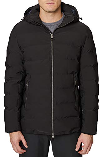 Hickey Freeman Men's Quilted Puffer Jacket, Black, Large