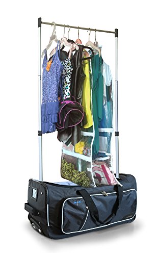 Travolution 24 Inch Garment Rack Duffel with Wheels, Black/Gray