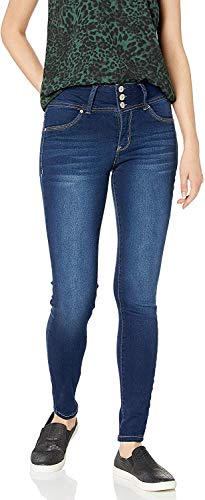 WallFlower Women's Sassy Skinny High-Rise Insta Soft Juniors Jeans (Standard and Plus), Riverton, 13