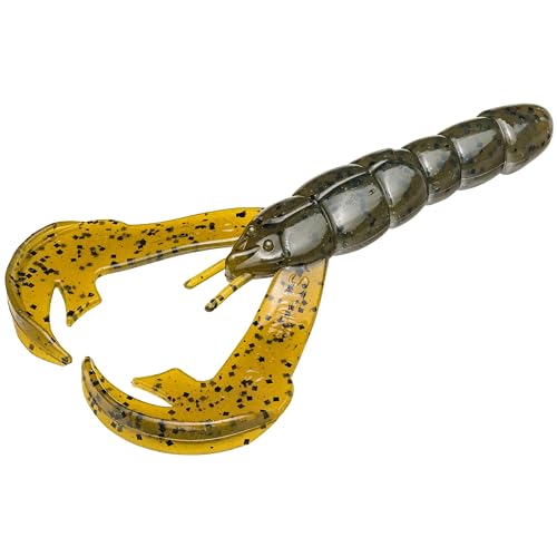 Strike King (RGCRW-46) Rage Craw 4 Fishing Lure, 46 - Green Pumpkin, 4', 2 Realistic Pinchers