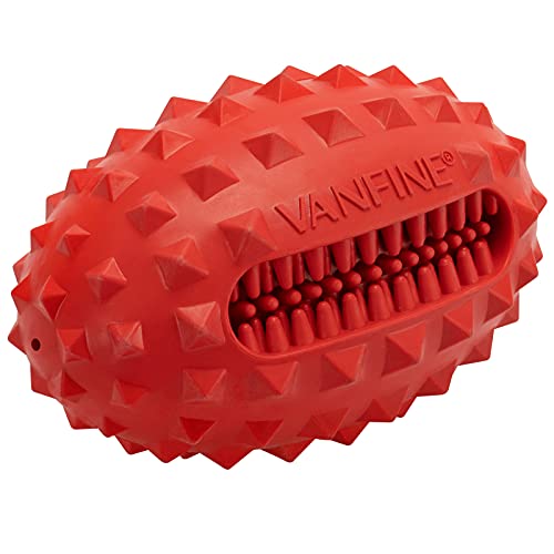 VANFINE Dog Toy, Squeaky, Indestructible, Tough, Durable Stick Chew Toy for Large Dogs, Puppies and Aggressive Chewers with Non-Toxic Natural Rubber (Medium/Large Dog, Football)