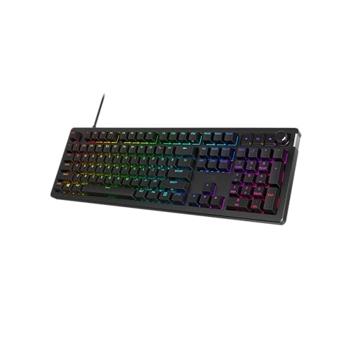 HyperX Alloy Rise – Hot-Swappable Mechanical Gaming Keyboard, PC, Ambient Light Sensor, Gasket Mounted, Linear Switches