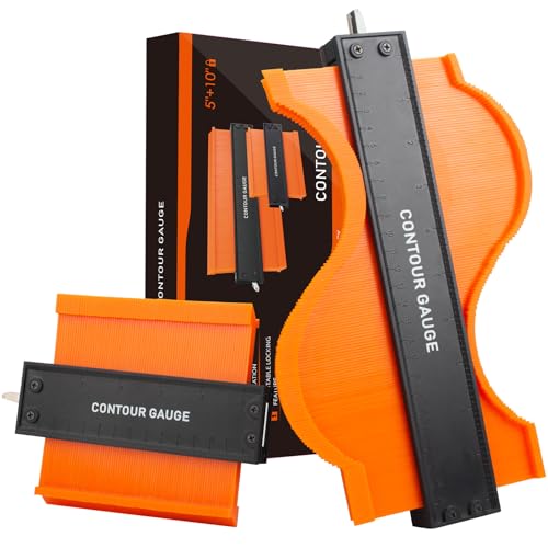 Christmas Stocking Stuffers for Adults Him Men, Contour Gauge Tool Unique Gifts for Men Dad Husband, Super Gauge Shape and Outline Tool Men's Gifts Ideas, Profile Gauge Duplicator, 10 In+5 In