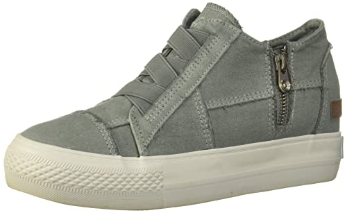 Blowfish Malibu Women's Mamba Canvas Sneaker, Sweet Gray Color Washed, 9