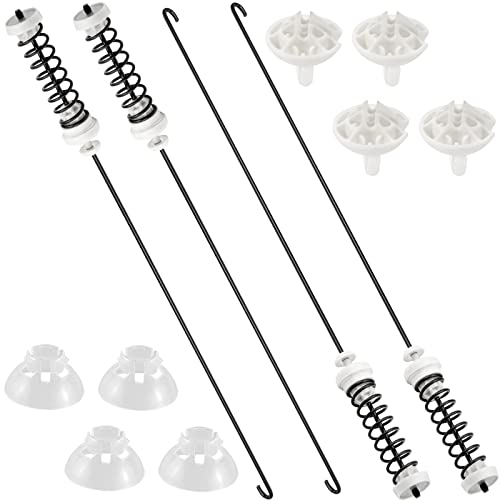 W10780048 Washer Suspension Rod Kit Updated by AMI PARTS - Compatible with Ken-more Whirlpool Roper Washing Machine, Includes 4 Suspension Rods and Ball Cups - 1 YEAR WARRANTY