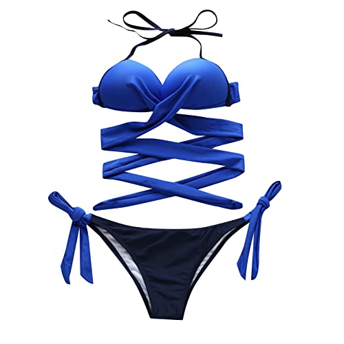 Huazi2 Full Coverage for Women Strapless Bikini Push Up Tankini Swimming Suits for Women Asymmetrical Swimsuit Swimming Pant for Women Booty Licious Women Swimsuit