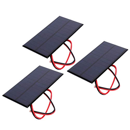 3Pcs Mini Solar Panel DC 6V Polysilicon Solar Cell Charger Module Solar DIY System Kits with 30cm Cable