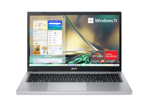 Acer Aspire 3 A315-24P-R2SC Slim Laptop | 15.6' Full HD IPS Display | AMD Ryzen 5 7520U Quad-Core Processor | AMD Radeon Graphics | 8GB LPDDR5 | 256GB NVMe SSD | Wi-Fi 5 | Windows 11 Home