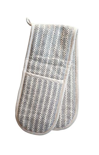 Creative Co-Op Cream & Black Cotton Double Hot Mitt