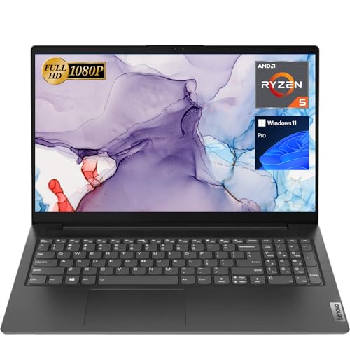 Lenovo V15 Laptop, 15.6' FHD Display, AMD Ryzen 5 5500U Hexa-core Processor (Beat Intel i7-1065G7), 16GB RAM, 1TB SSD, HDMI, RJ45, Numeric Keypad, Wi-Fi, Windows 11 Pro, Black