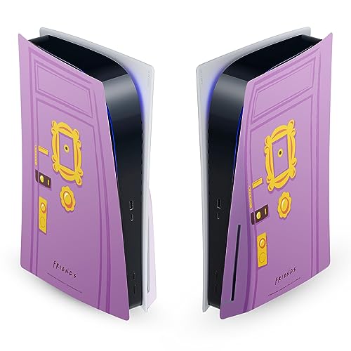 Head Case Designs Officially Licensed Friends TV Show Peephole Frame Iconic Graphics Vinyl Faceplate Sticker Gaming Skin Decal Cover Compatible with Sony Playstation 5 PS5 Disc Edition Console