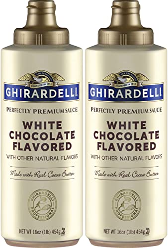 Ghirardelli White Chocolate Sauce 16 oz Squeeze Bottle (Pack of 2)