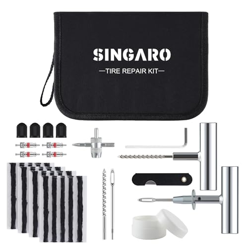 SINGARO Tire Repair Kit with Plugs, 36PCS Tire Plug Kit Heavy Duty Professional for Car, Motorcycle, Jeep, Truck, Tractor Flat Tire Puncture Repair