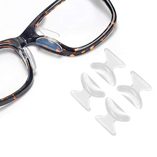 Clear Eyeglass Nose Pads - SMARTTOP Stick on 2.5mm Silicone Anti Slip Adhesive Eyewear Nose Pads Cushions for Eyeglasses Sunglasses Spectacles - 10 Pairs