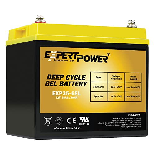 ExpertPower 12V 35AH Gel Battery for Pride Mobility BATLIQ1001 AGM U1