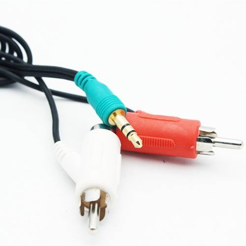 Stereo Audio RCA Splitter Cable, 3.5mm Male To RCA