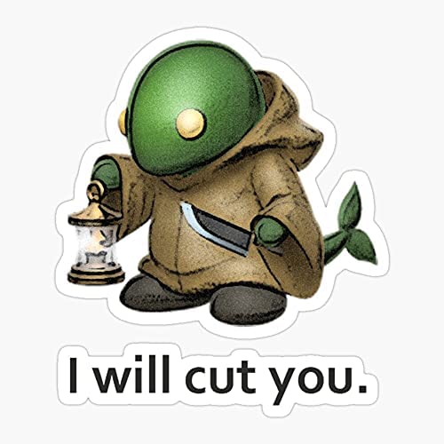 Fantasy Knife Video Tonberry Ff Final Games Game Sticker Decal Vinyl - Peel and Stick to Any Smooth Surface