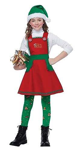 California Costumes Girls Elf in Charge Child Costume, Red/Green/White, Large/Extra Large