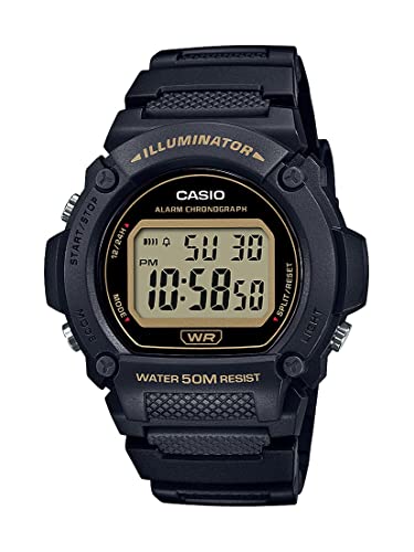 Casio Men's Quartz Sport Watch with Resin Strap, Other, 15 (Model: W219H-1A2V), Black