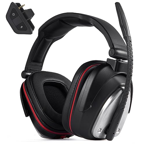 HUHD Wireless Gaming Headset for Xbox One, Xbox Series X/S,Wireless Gaming Headphones Xbox One S/X Deep with Noise-Cancelling Microphone, Bass and Rotating Metal Ear Cups
