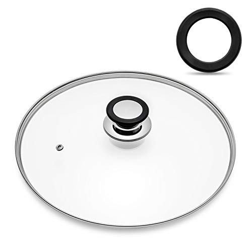 Tempered Glass Lid with Heat Resistant Handle,10.5'/26cm, Clear