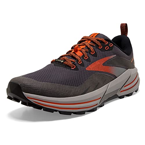 Brooks Men’s Cascadia 16 GTX Waterproof Trail Running Shoe - Black/Ebony/Cinnabar - 11 Medium