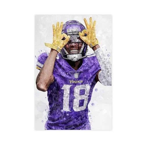 Sports Poster Justin Jefferson Canvas Poster Unframe:12x18inch(30x45cm)