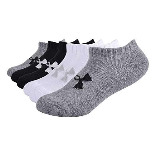 Under Armour Boys Multi Pack Low Cut Sock, Grey Low Cut, 4-6 US