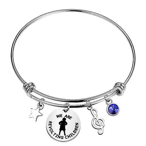 KEYCHIN Broadway Matilda Bracelet Musical Theatre Gifts We Are Revolting Children Jewelry For Women Girls (Revolting Children Br-S)