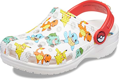 Crocs Classic Pikachu Clogs, Pokemon Shoes for Kids K WHI/MLTI, White/Multi, Numeric_5 US Unisex Big
