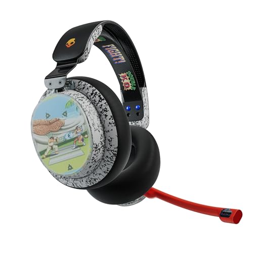 Skullcandy PLYR Multi-Platform Over-Ear Wireless Gaming Headset, Enhanced Sound Perception, 24 Hr Battery, AI Microphone, Works with Xbox Playstation and PC - Street Fighter