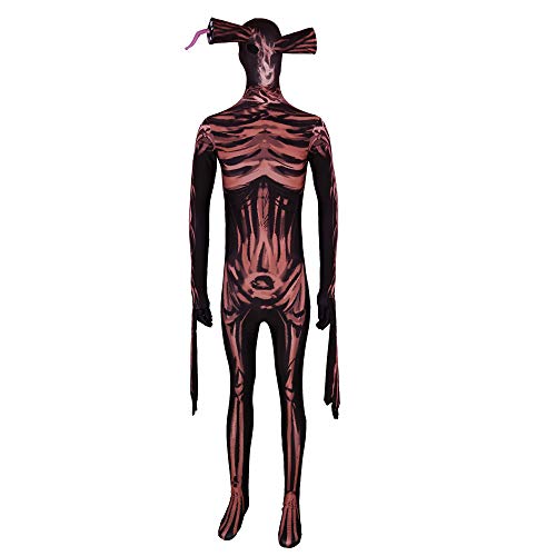 gishkeyay Siren Head Costume Halloween Monster Scary Villain Costumes Fall Sets Jumpsuits (Kids-M:Height(3’9”-4’1”), Brown)