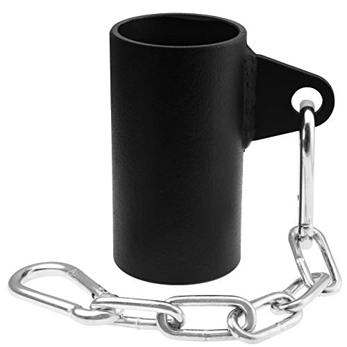 Logest T-Bar Row Platform with Chain - Eyelet Landmine Attachment Fits Olympic Bar Full 360° Swivel Ideal for Bent Over Exercises Targets Back Shoulder and Core Muscles T Bar Row Handle for Barbell