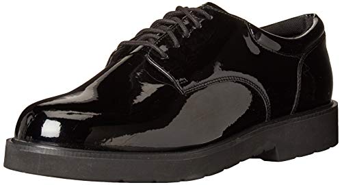 Bates Men's High Gloss Duty Oxford, Black, 9.5 M US