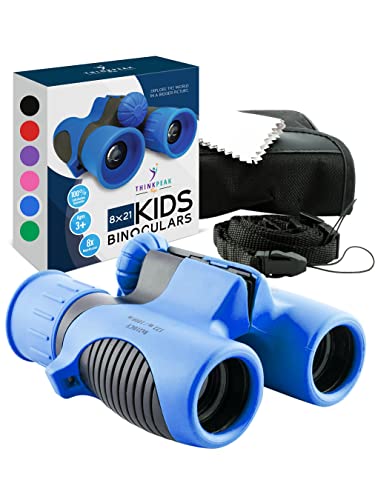 THINKPEAK Binoculars for Kids, 8x21 Kids Binoculars for Kids 8-12, Birthday Presents Back to School Gifts for Kids, Kids Binoculars for 3-12 Years Boys and Girls, Blue
