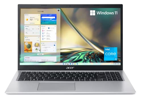 Acer Aspire 5 A515-56-347N Slim Laptop - 15.6' Full HD IPS Display - 11th Gen Intel i3-1115G4 Dual Core Processor - 8GB DDR4 - 128GB NVMe SSD - WiFi 6 - Amazon Alexa - Windows 11 Home in S Mode,Silver