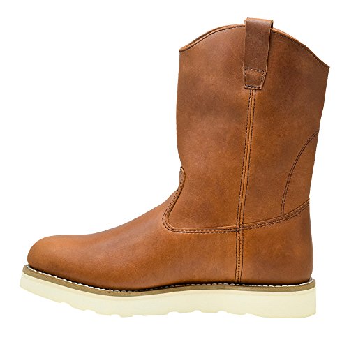 Golden Fox 12' Work Boot Pull On Wellington Wedge Lightweight Outsole for Construction Farming and Ranching (10.5 D(M) US, Brun)
