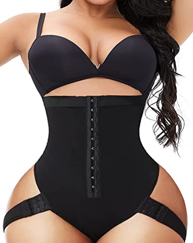 Butt Lifting Shapewear Tummy Control Butt Lifter Panties Tummy Trainer Butt Lift Body Shaper Waist Trainer Underwear (Black, Medium)