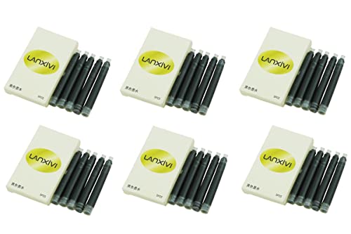 Jinhao Fountain Pen Black Ink Cartridge International Standard 2.6mm Bore Diameter Ink Refill Set of 30 PCS