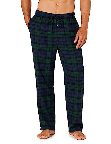Amazon Essentials Men's Flannel Pajama Pant (Available in Big & Tall), Dark Green Navy Blackwatch Plaid, X-Large